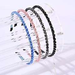 Elegant easy match crystal beads braid headband