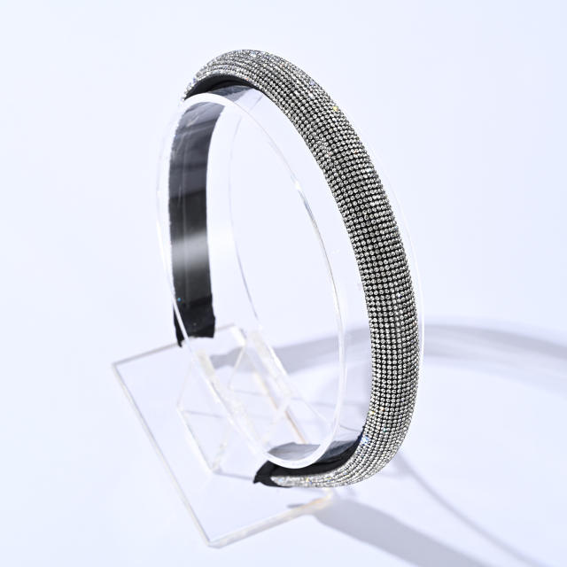 Korean fashion pave setting rhinestone padded headband