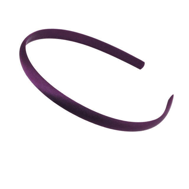 1cm plain color satin headband