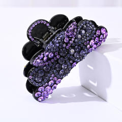 Korean fashion pave setting rhinestone diamond hair claw clips
