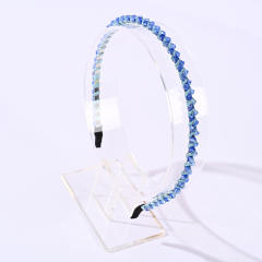 Elegant easy match crystal beads braid headband