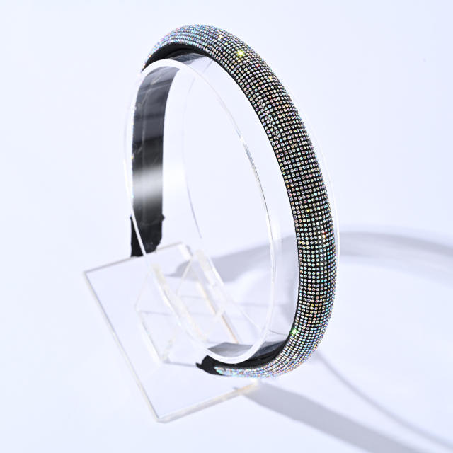 Korean fashion pave setting rhinestone padded headband