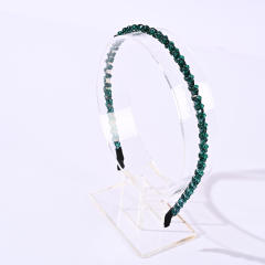Elegant easy match crystal beads braid headband