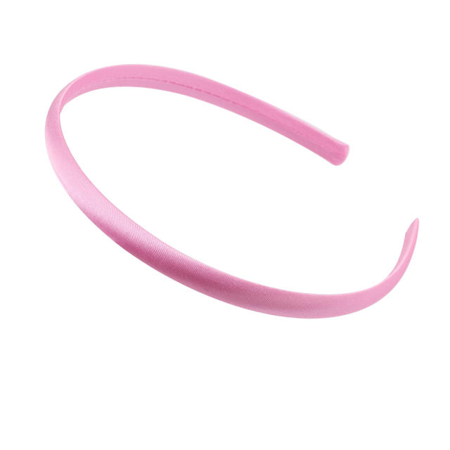 1cm plain color satin headband