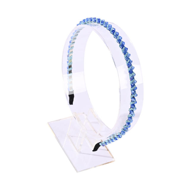 Elegant easy match crystal beads braid headband