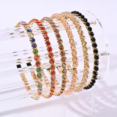 Korean fashion easy match color crystal beads headband