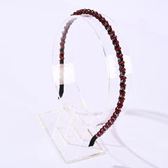 Elegant easy match crystal beads braid headband