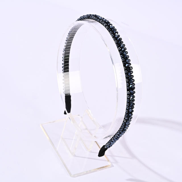 Korean fashion easy match color crystal beads headband