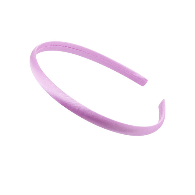1cm plain color satin headband