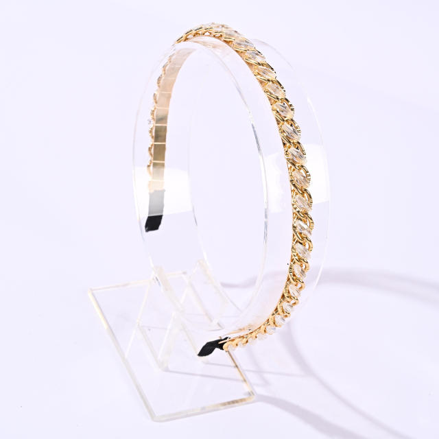 Korean fashion easy match color crystal beads headband
