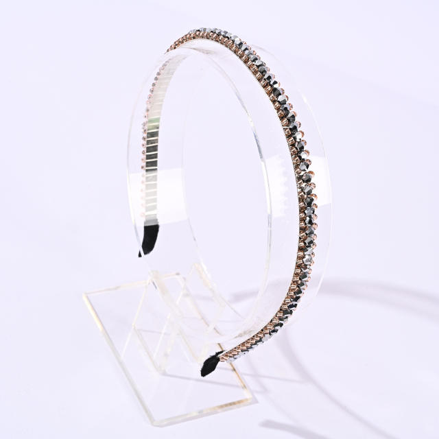 Korean fashion easy match color crystal beads headband