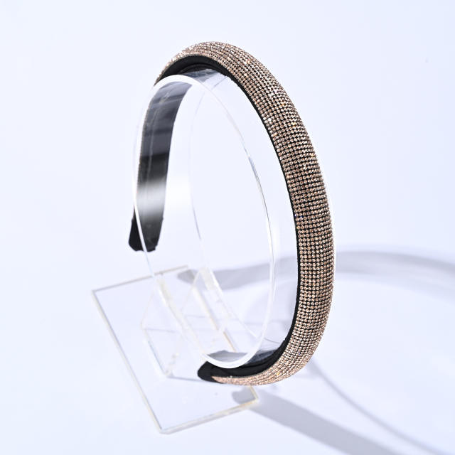 Korean fashion pave setting rhinestone padded headband