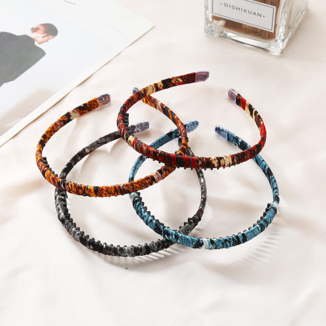 Occident fashion easy matach leopard grain zig zag headband