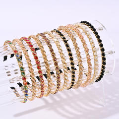 Korean fashion easy match color crystal beads headband