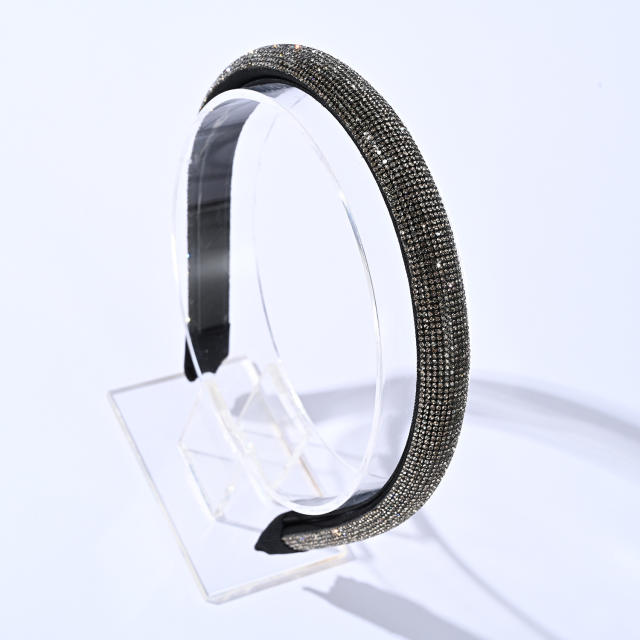 Korean fashion pave setting rhinestone padded headband