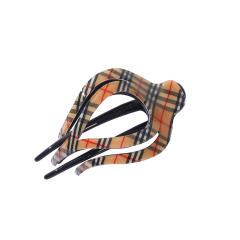 Leopard grain pattern hair claw clips