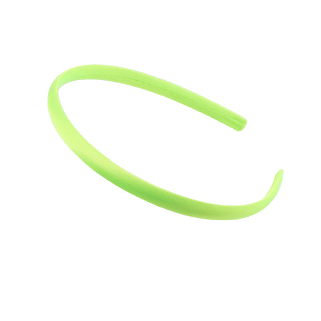 1cm plain color satin headband