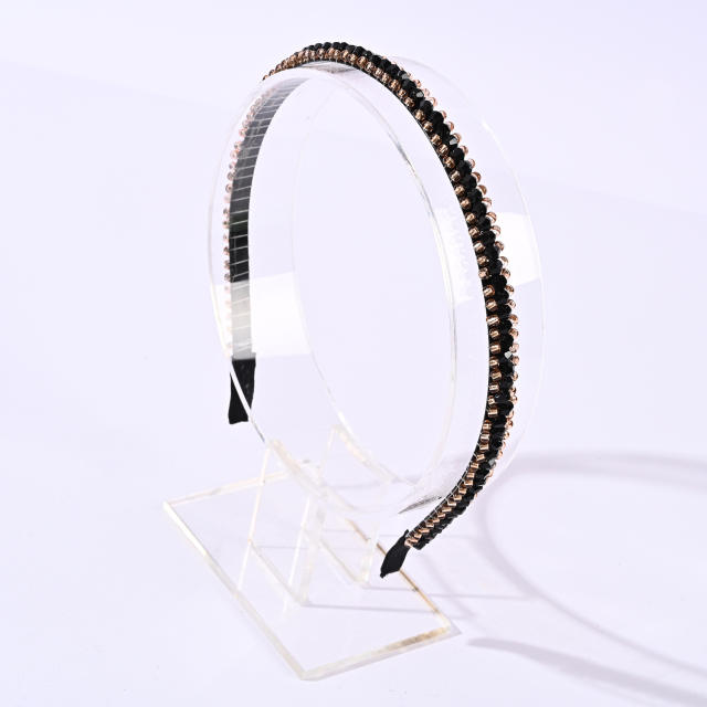Korean fashion easy match color crystal beads headband