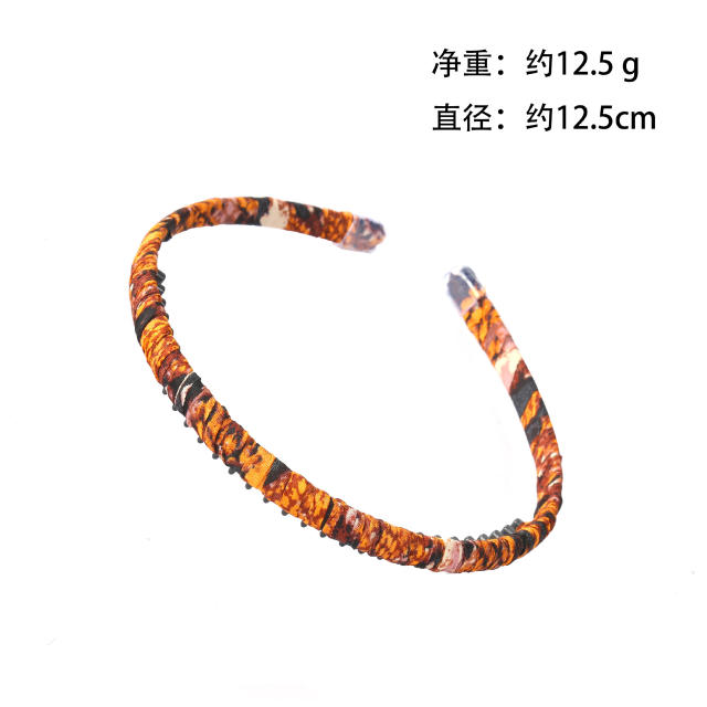 Occident fashion easy matach leopard grain zig zag headband