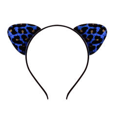 Vintage leopard grain cat ear headband