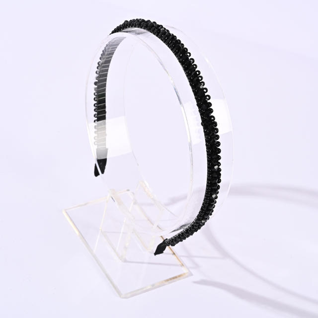 Korean fashion easy match color crystal beads headband
