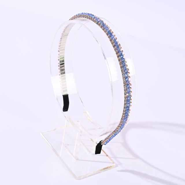 Korean fashion easy match color crystal beads headband