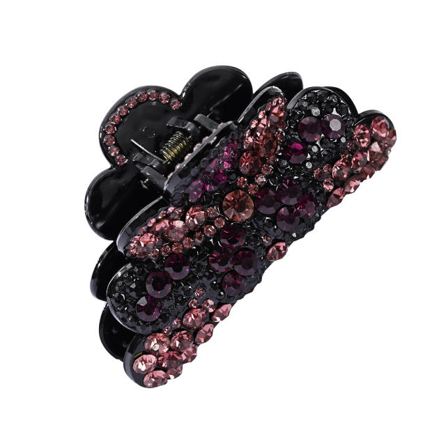 Korean fashion pave setting rhinestone diamond hair claw clips