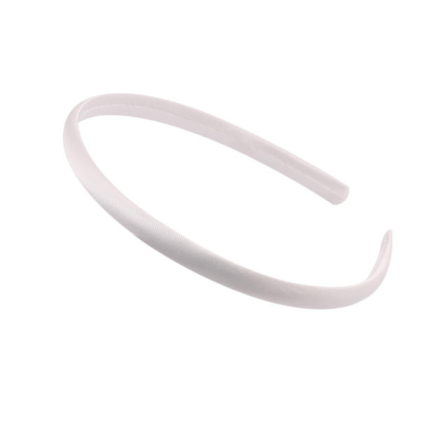 1cm plain color satin headband