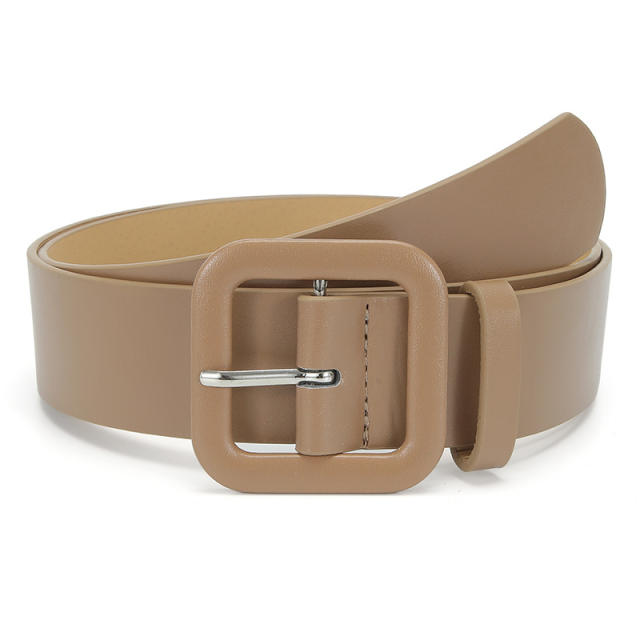 2023 candy color pu leather buckle belt