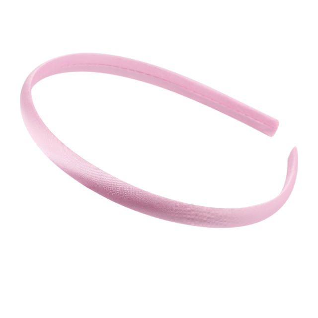 1cm plain color satin headband