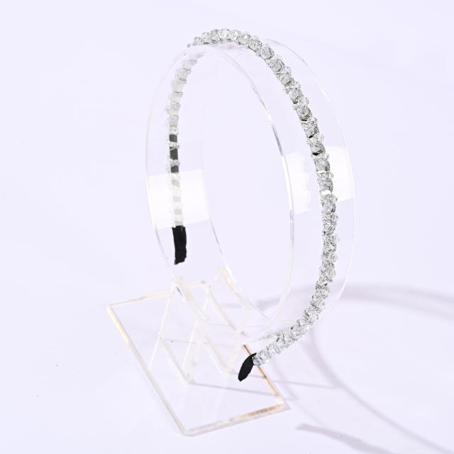 Elegant easy match crystal beads braid headband