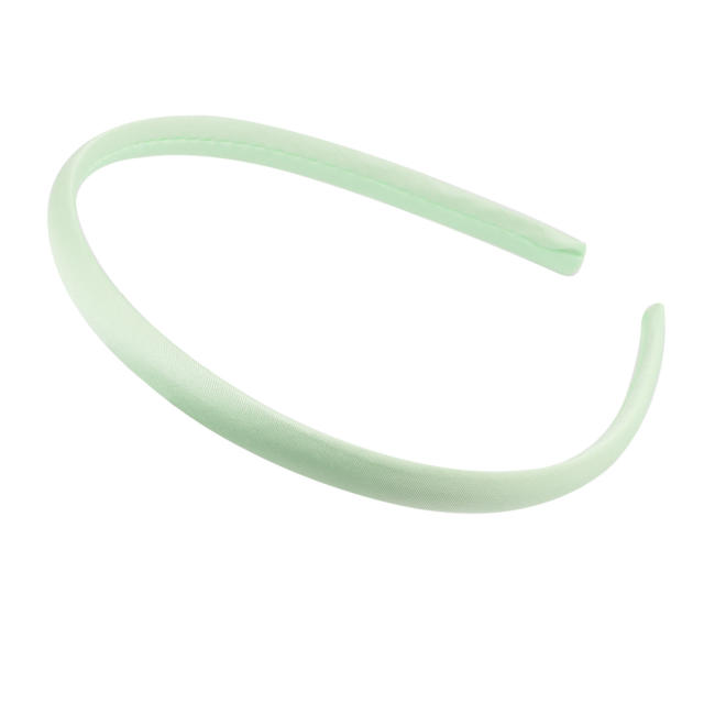 1cm plain color satin headband