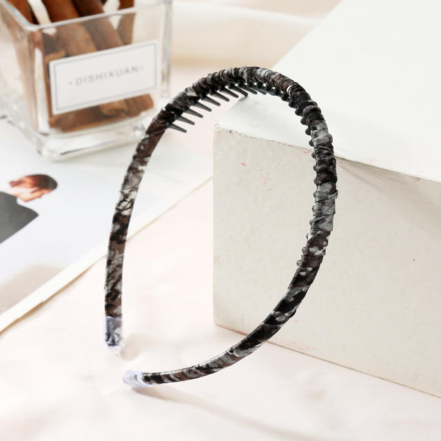 Occident fashion easy matach leopard grain zig zag headband