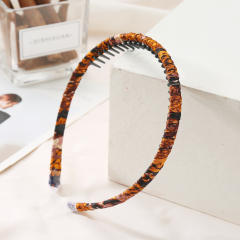 Occident fashion easy matach leopard grain zig zag headband