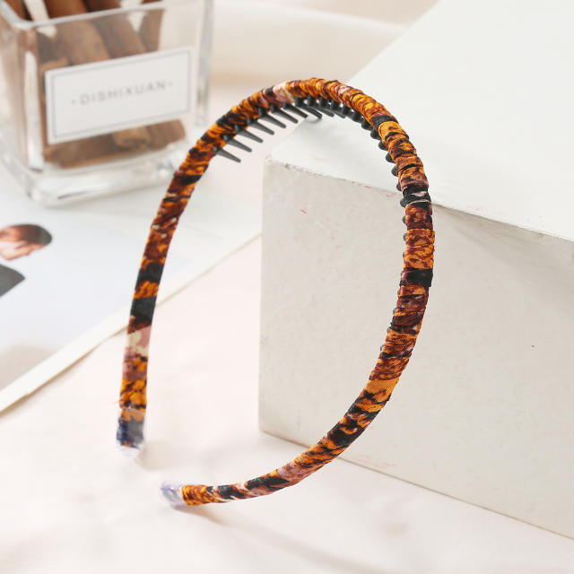 Occident fashion easy matach leopard grain zig zag headband