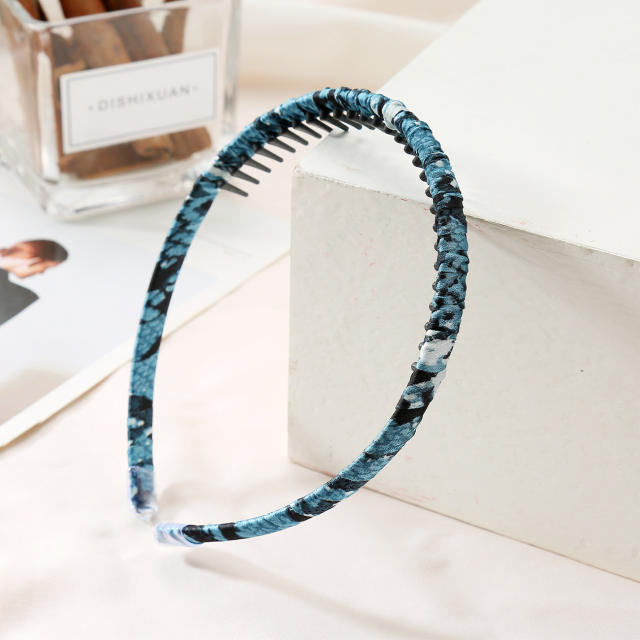 Occident fashion easy matach leopard grain zig zag headband