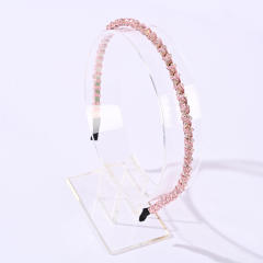 Elegant easy match crystal beads braid headband
