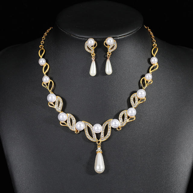 Occident fashion easy match elegant faux pearl jewelry set