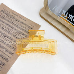 Korean fashion candy color spring clear hair claw clips