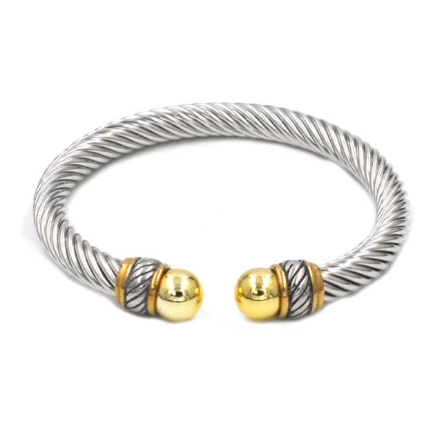 Occident fashion hot sale stainless steel wire bangle