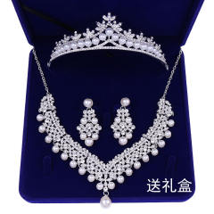 3pcs diamond crown jewerly set