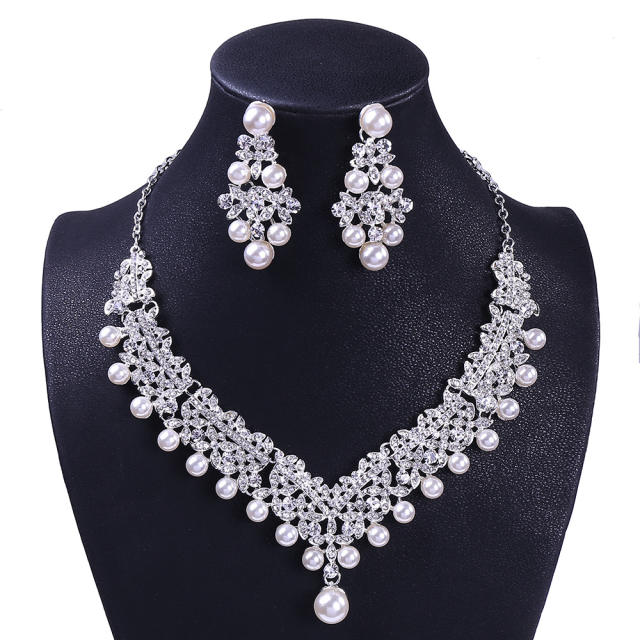 3pcs diamond crown jewerly set