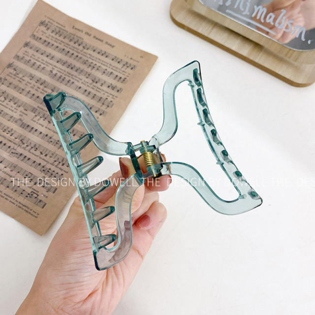 Korean fashion candy color spring clear hair claw clips