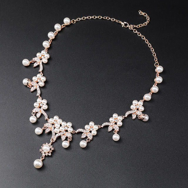 Occident fashion faux pearl wedding jewelry set