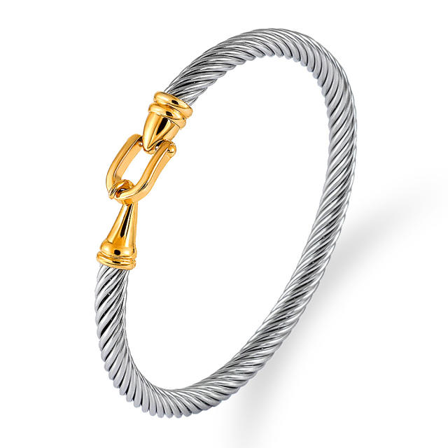 Occident fashion hot sale stainless steel wire bangle