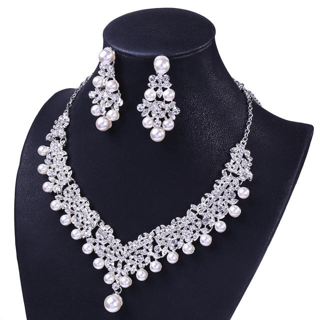 3pcs diamond crown jewerly set