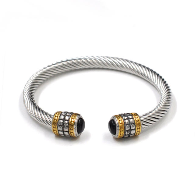 Occident fashion hot sale stainless steel wire bangle