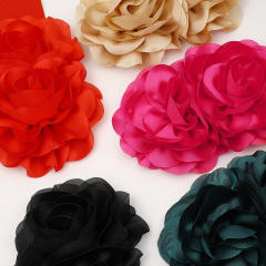 Fashionable fabric flower elastic corset belt for women