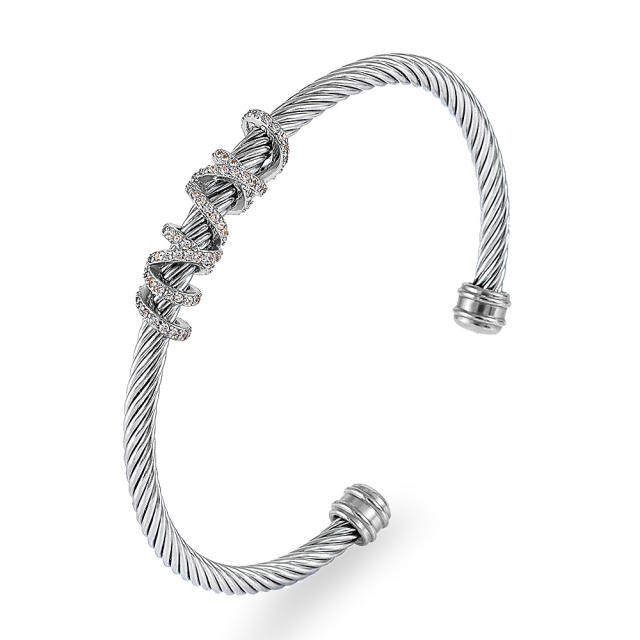 Occident fashion hot sale stainless steel wire bangle