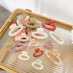 Korean fashion easy match hollow oval shape hair claw clips